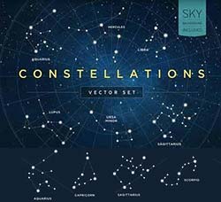 44个矢量的星座素材：Constellations Vector Set
